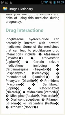 Drugs Dictionary android App screenshot 0