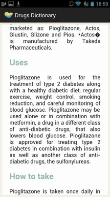 Drugs Dictionary android App screenshot 3